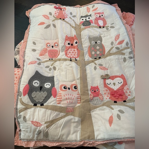 Lambs Ivy Family Tree Owl Crib Bedding Set - Main Image